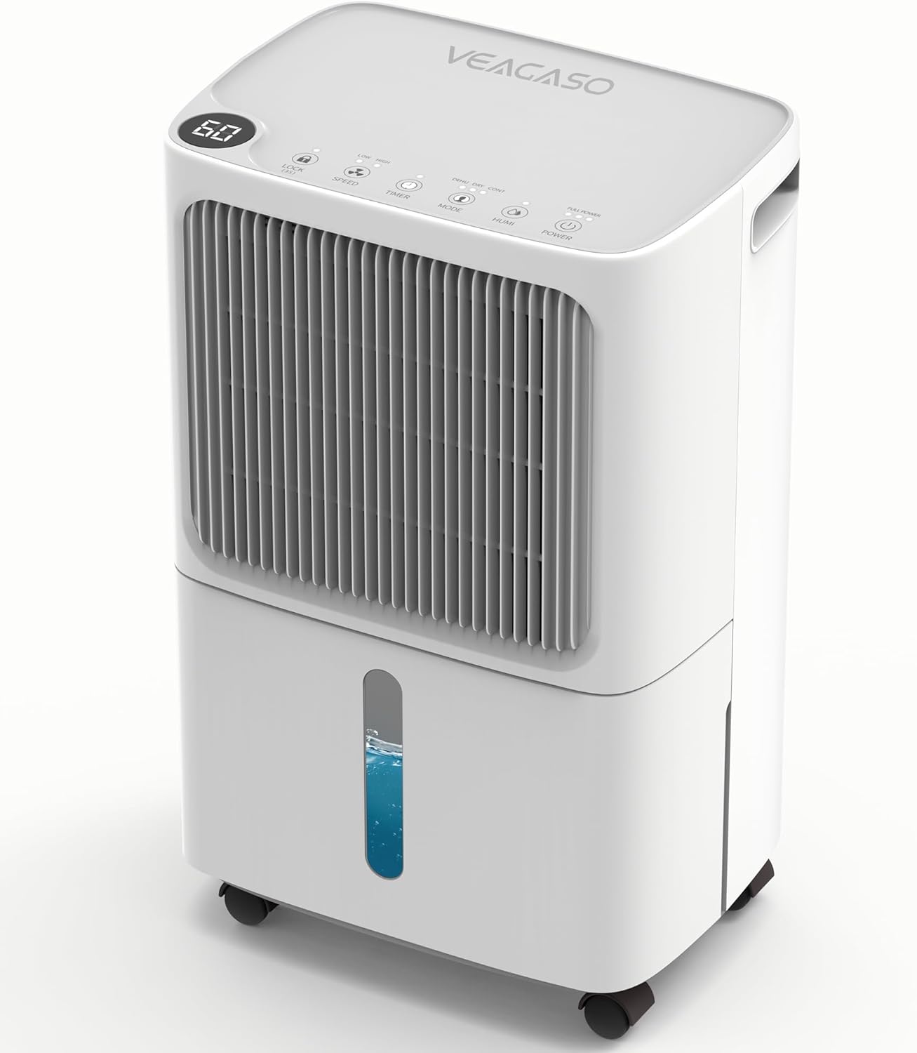 VEAGAS 250 Sq F Dehumidifie fo Basement 3 Pin Dehumidifier Fo Home Larg Room Aut Drai o Manua Drainage Digita Contro Panel Aut Defrost 24 Timer
