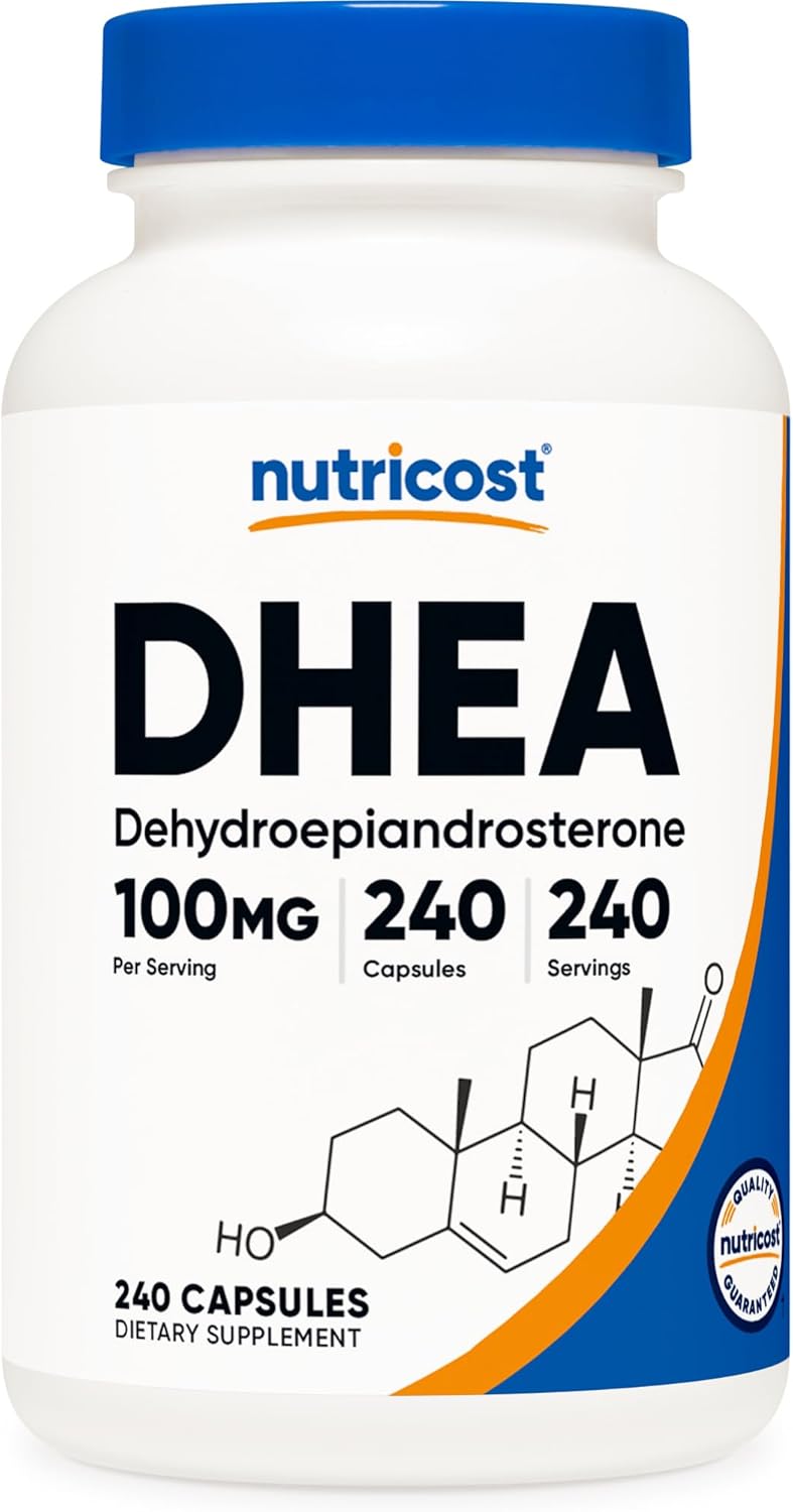 Nutricost DHEA 100mg, 120 Capsules - Gluten Free, Soy Free, Non-GMO, Supplement