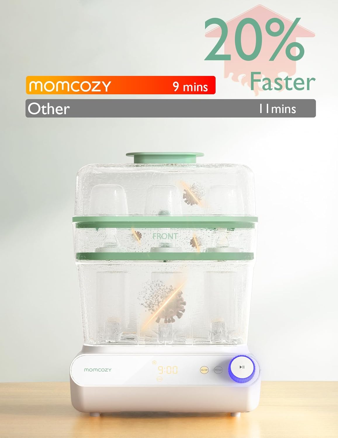 Layer Larg Bottl Sterilize an Dryer Fas Steriliz an Dry Universa Bottl Sterilize fo Al Bottle Breas Pum Accessories Touc Scree Auto-Of Bottl Sanitizer