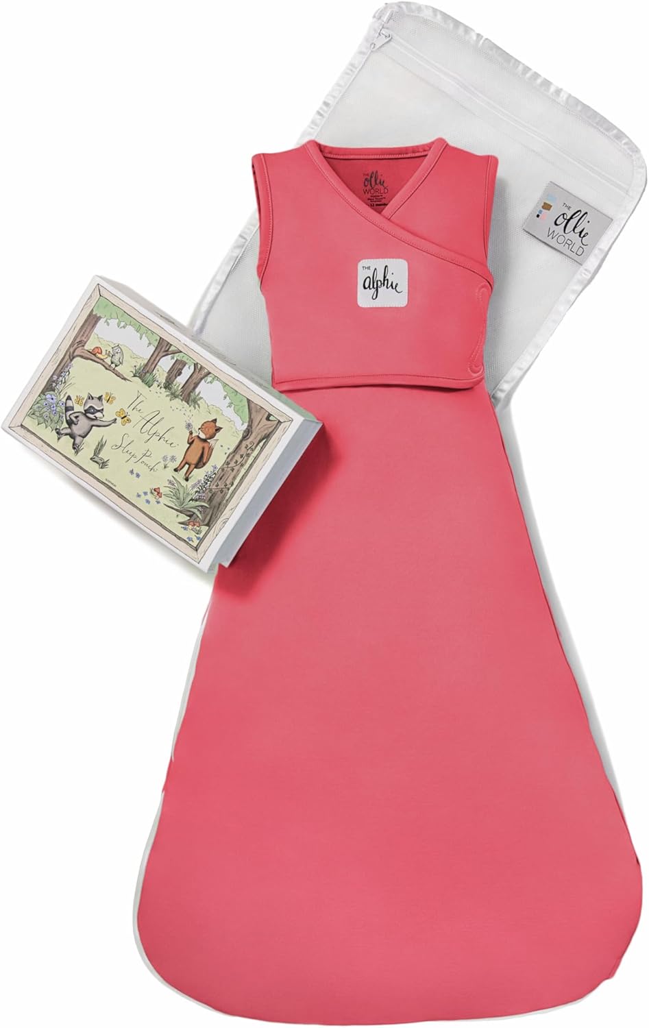 Th Olli Swaddl Alphi Slee Pouc Bab Slee Bundl 3-Wa Adjustabl Newbor Swaddl Blanke an Wearabl Slee Sac Moisture-Wicking Buttery-Sof Fabri Newbor t 1 Month (Sunset)