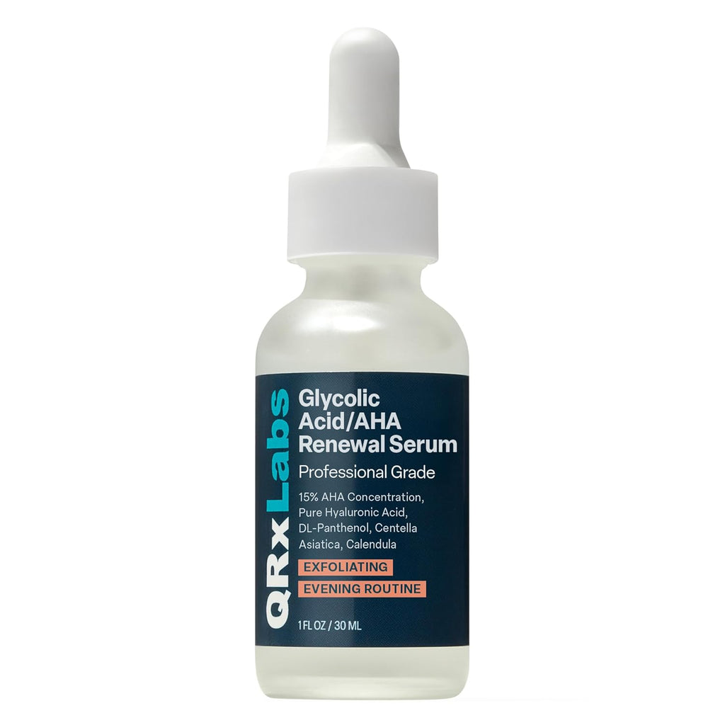 QRxLab 15 Glycoli Aci Fac Seru Brightenin Seru Dar Spo Correcto Gentl Fac Exfoliato Anti-Agin Ski Car fo Fin Line Wrinkle  F Oz