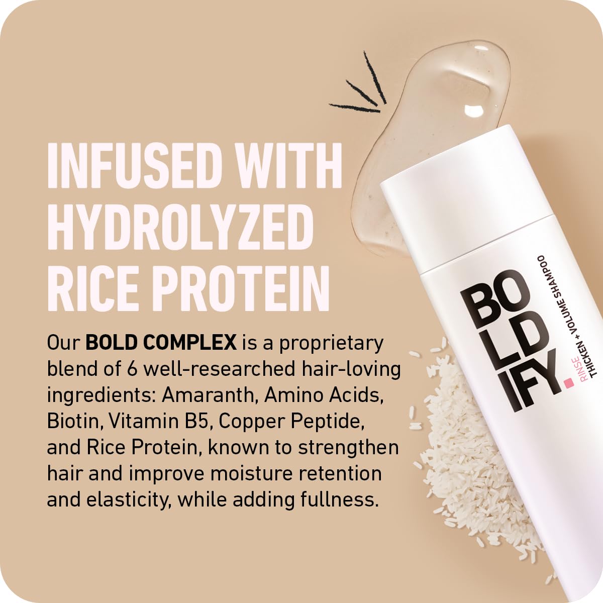 BOLDIF Thickenin Shampo Ric Wate fo Thinnin an Oil Hai Volumizin Shampo fo Fin Hair Weightlessl Remove Exces Oi 8oz