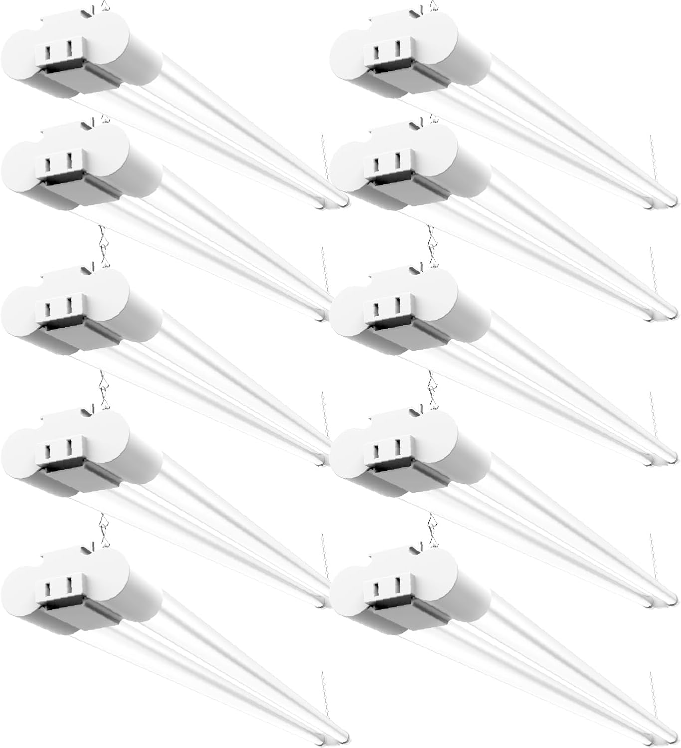 1 Pac LE Sho Light fo Worksho 4FT Linkabl Garag Lighting 450 LM 40 (150 Equivalent) 5000 Daylight Surfac Suspensio Mount 4 Inc Integrate Fixture White