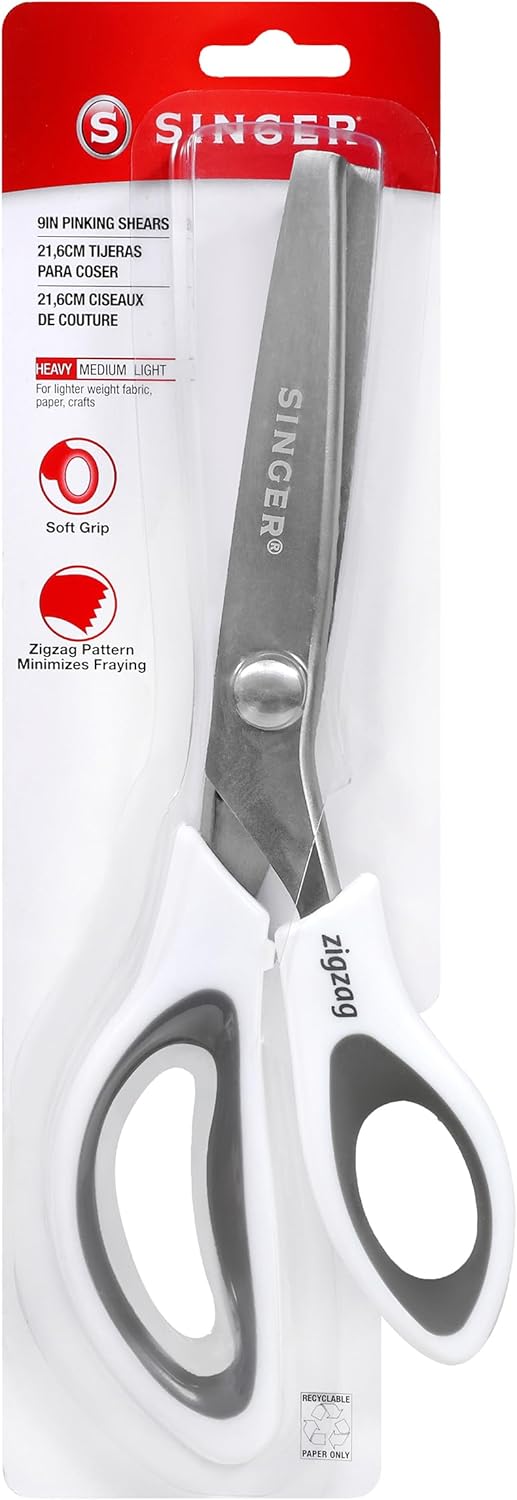 SINGE 9inc Pinkin Shear Zi Za Scissor fo Fabric