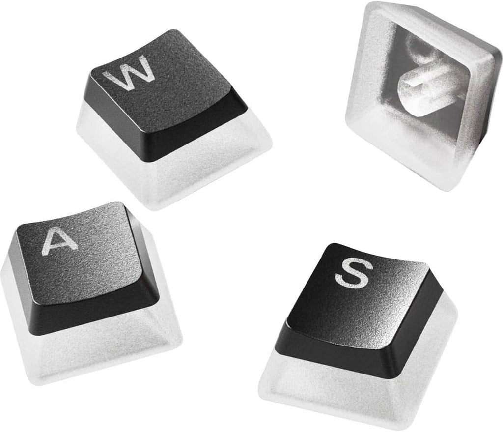 SteelSeries PRISMCAPS - Double Shot Pudding-Style Keycaps - Durable PBT Thermoplastic - Compatible with a Wide Range of Mechanical Keyboards - White