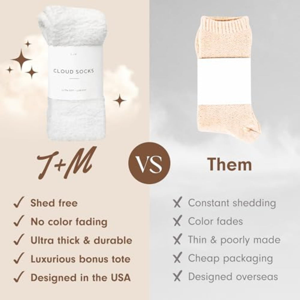 Unboxme Gifts Warm Cozy Ultra-Luxe Cloud Sock for Women Men - Super Soft Luxurious Fabric Sleep Socks