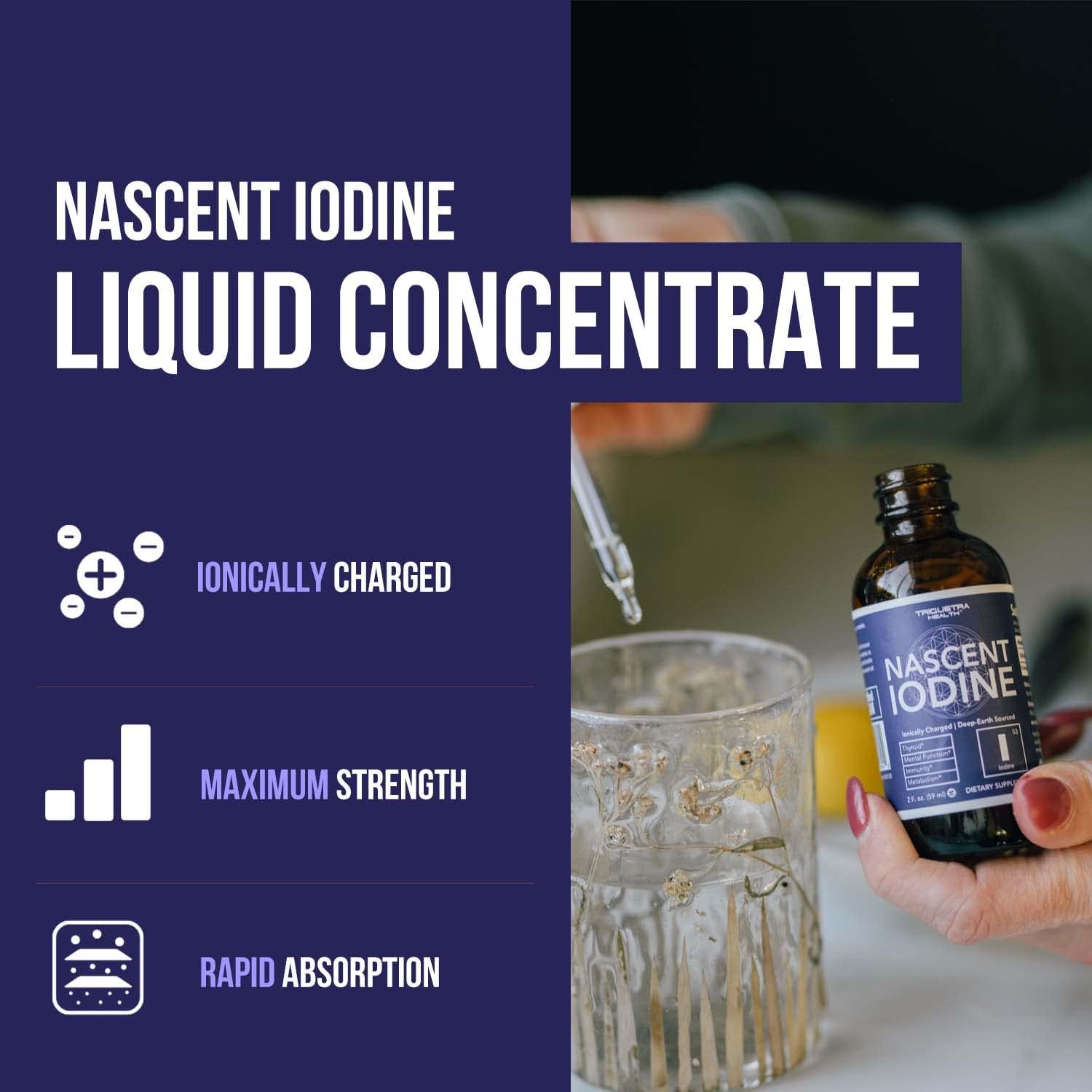 Nascen Iodin Supplemen 40 Servings Glas Bottle Vegan 180 mc 60 mc pe Dro Pure Clea Colo Support Thyroi Health Energy Immunit Metabolis ( oz.)