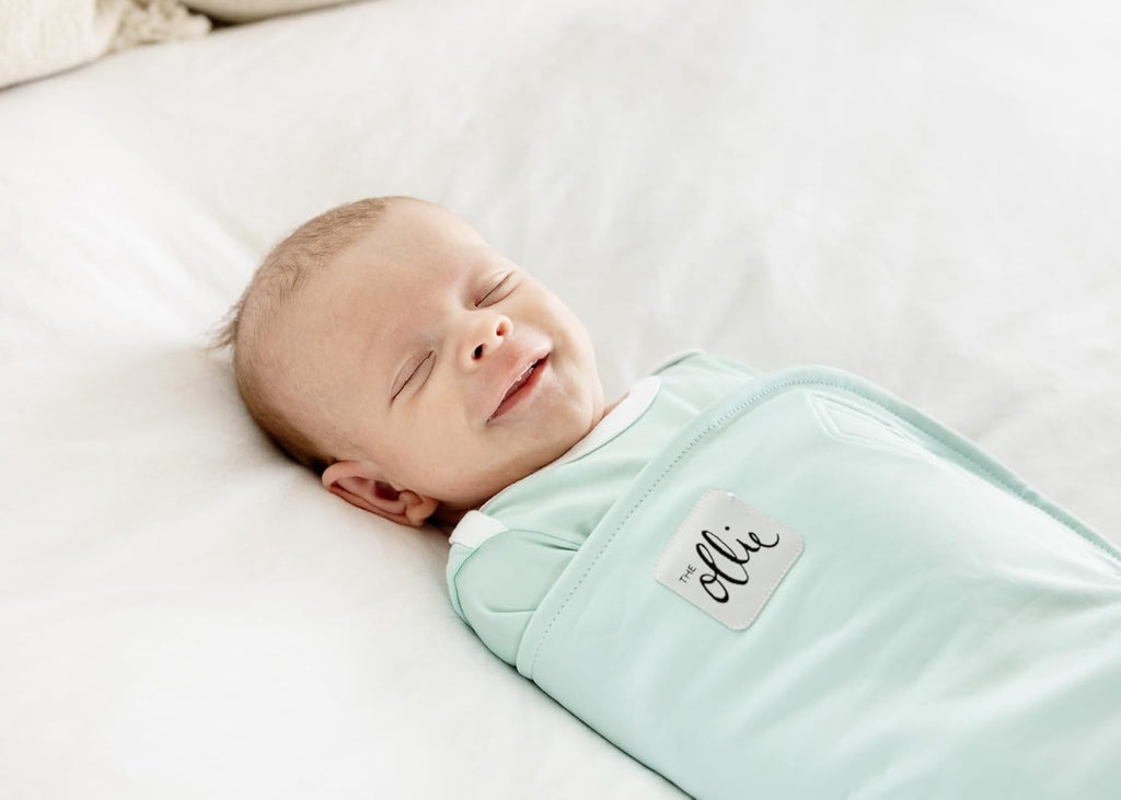 Th Olli Swaddl Bundl  Slee Swaddle fo Babie Breathable Moisture-Wickin Fabri t Preven Overheatin Soft Adjustabl Fi Idea fo Newborn (Sk Stone)