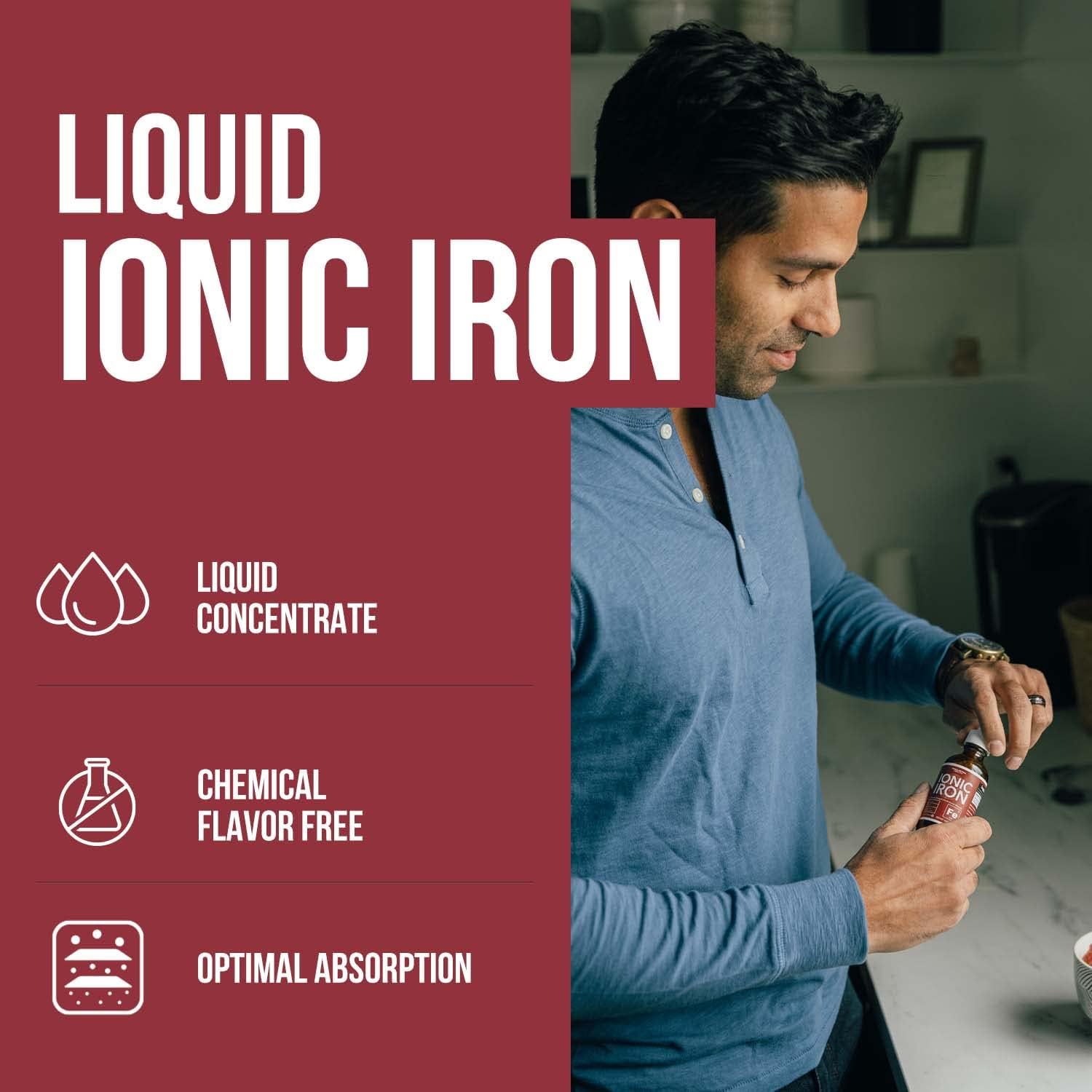 Ioni Liqui Iro Supplemen (23 Servings Highes Absorptio Rat Allow fo Smalle Dos Les Stomac Issue Non-Flavored Vegan Ionicall Charged Earth-Source Minerals