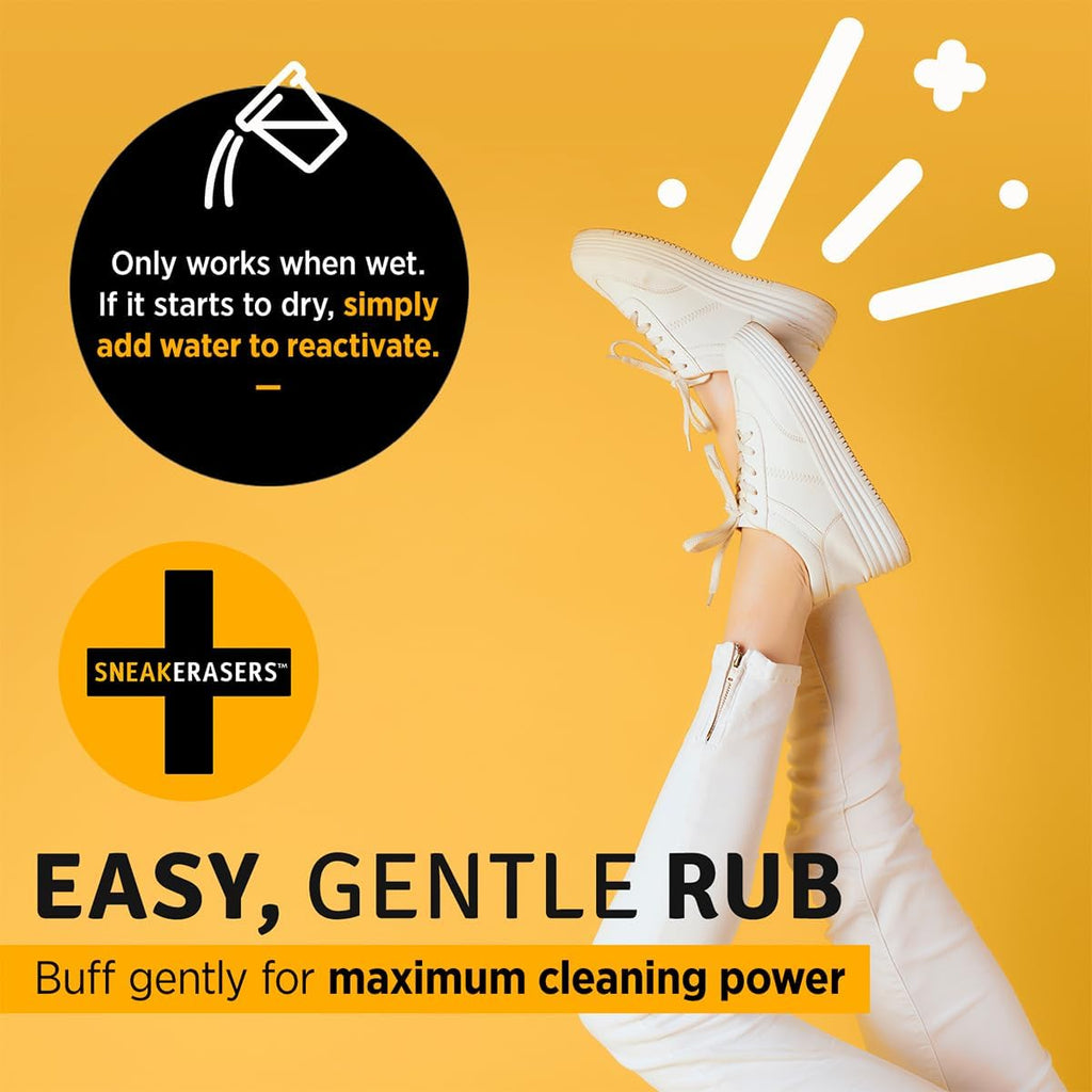 SneakERASERS Sole Sneaker Cleaner, Premium Shoe Cleaner for Sneakers, Dual-Sided Sponges, Effective for Tennis Shoes Women Men Sneakers, Gentle Rub Design Cleaner Kit, 20 Pack