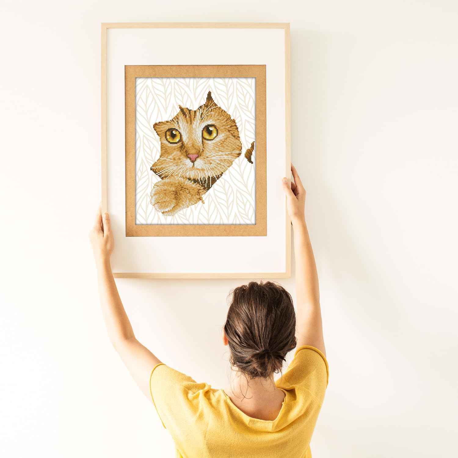 DIAMON DOT Kitte Pee Ca Diamon Paintin Kit fo Adult Diamon Ar Kit Relaxin Creativ Craf Ki wit Dot Gem 14inchx17inch