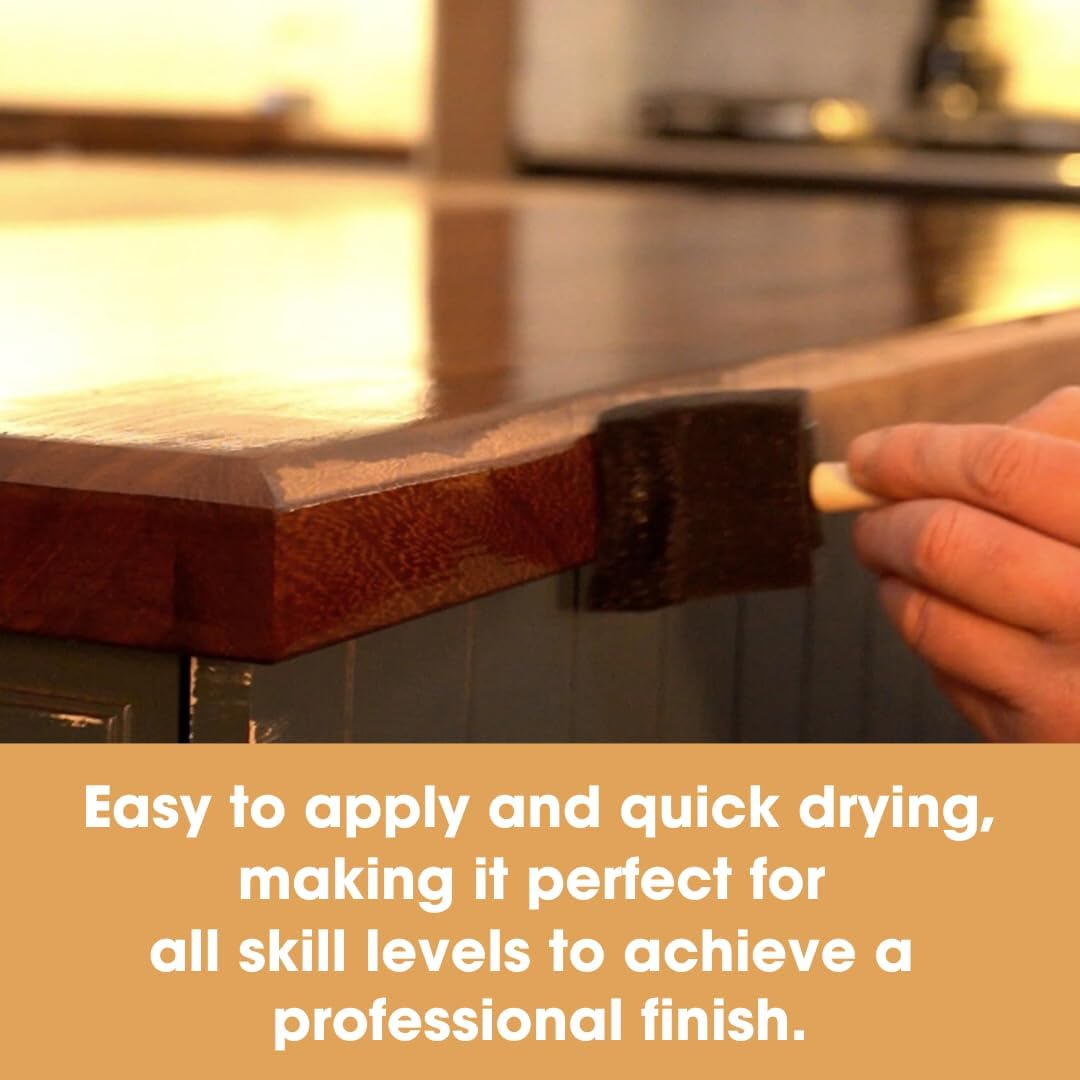 Furniture Clinic Danish Oil | Wood Care for Interior Exterior Furniture | Restore, Seal Protect Oak, Pine, Teak More | Non-Toxic Natural Satin Finish | Repels Water, Stains, Dirt | 17oz/500ml