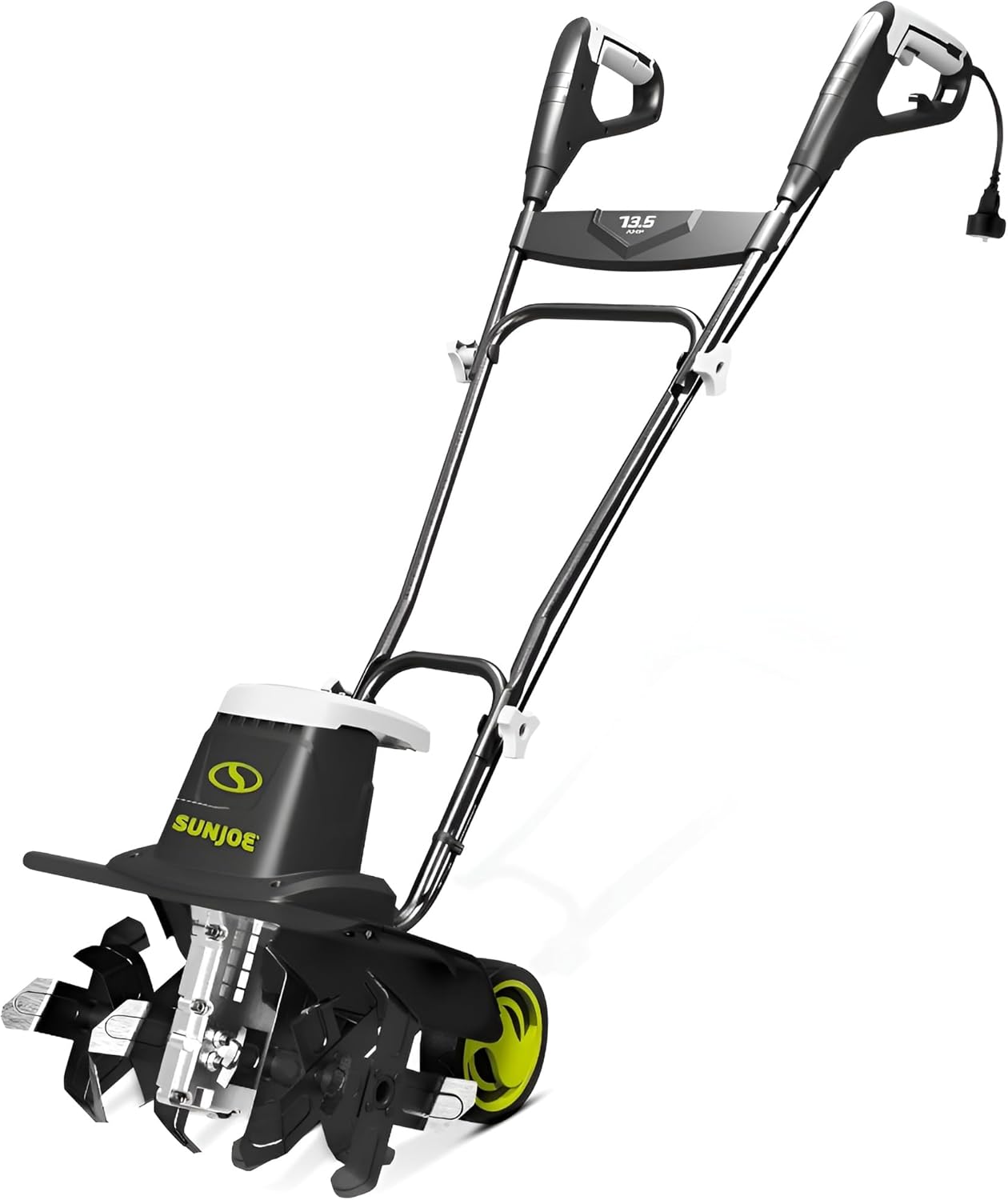 Su Jo Corde Electri Garde Tille Cultivato wit Stee Tines 1 Inch 13.5-Am Moto Heavy-Dut Tillin Machin fo Lawn Yard an Gardenin Care TJ604E