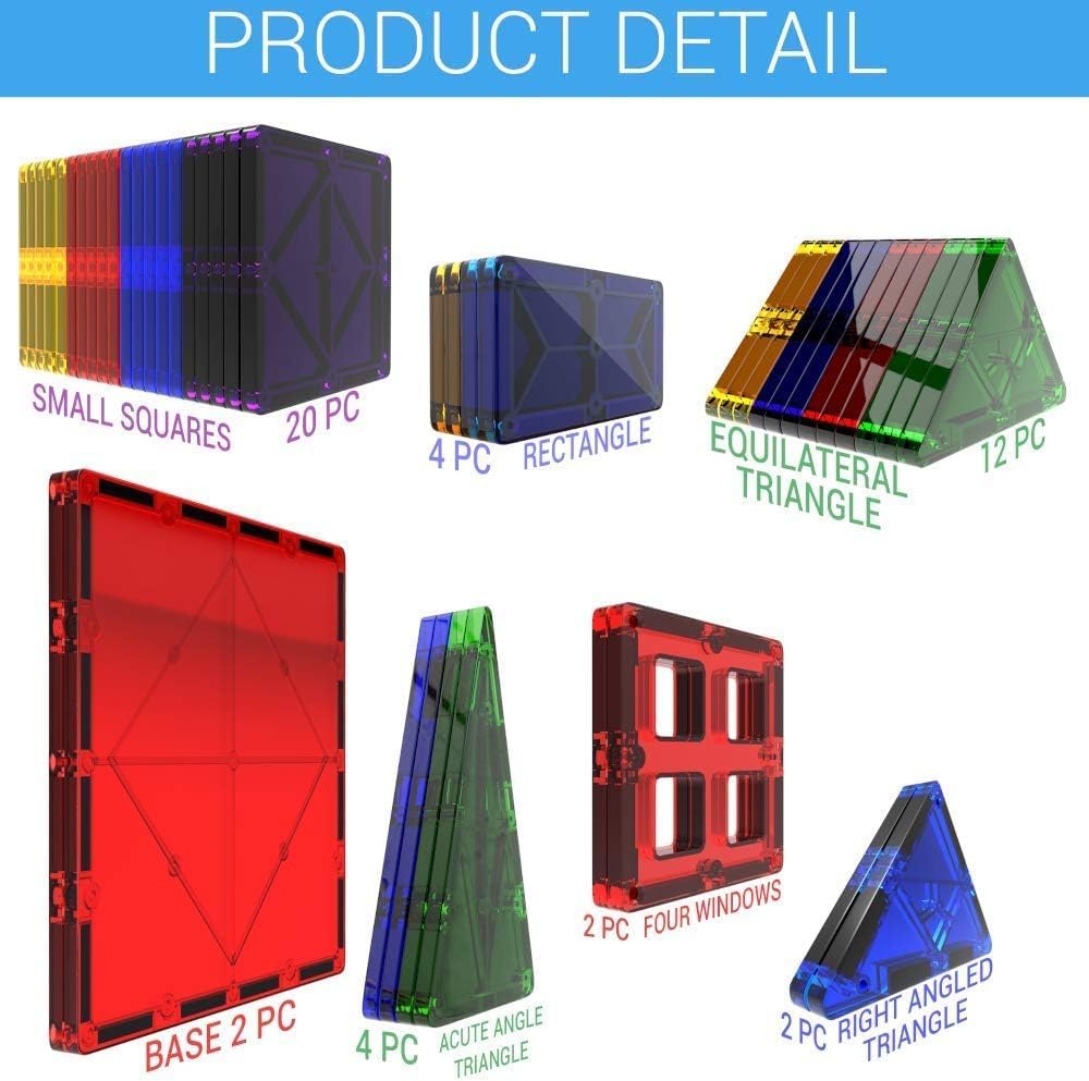 Desir Delux Magneti Tile Buildin Block Constructio Toy fo Boy Girl 47p STE Learnin Educational Kid Ag    Yea Ol Gift