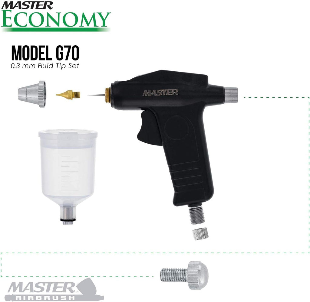 Maste Airbrus Mode G7 Universa Precisio Trigge Styl Gravit Fee wit 3/ Ounc Gravit Flui Cu an 0.3m Nozzle