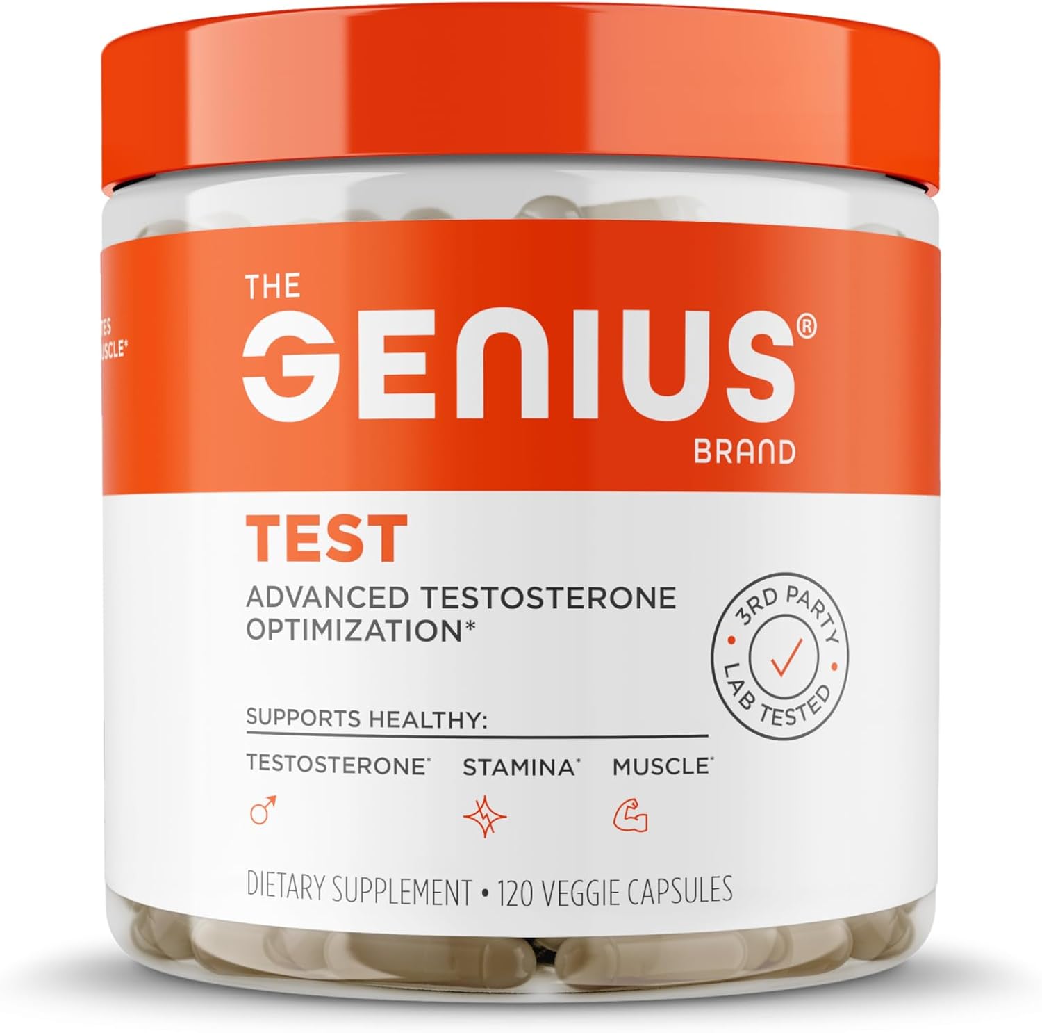 Geniu Test Advance Testosteron Booste fo Me Natura Stamina Endurance Energ Strengt Enhancin Supplemen Lea Muscl Builder Brai Libid Suppor Mal Supplements 12 Veggi Pills