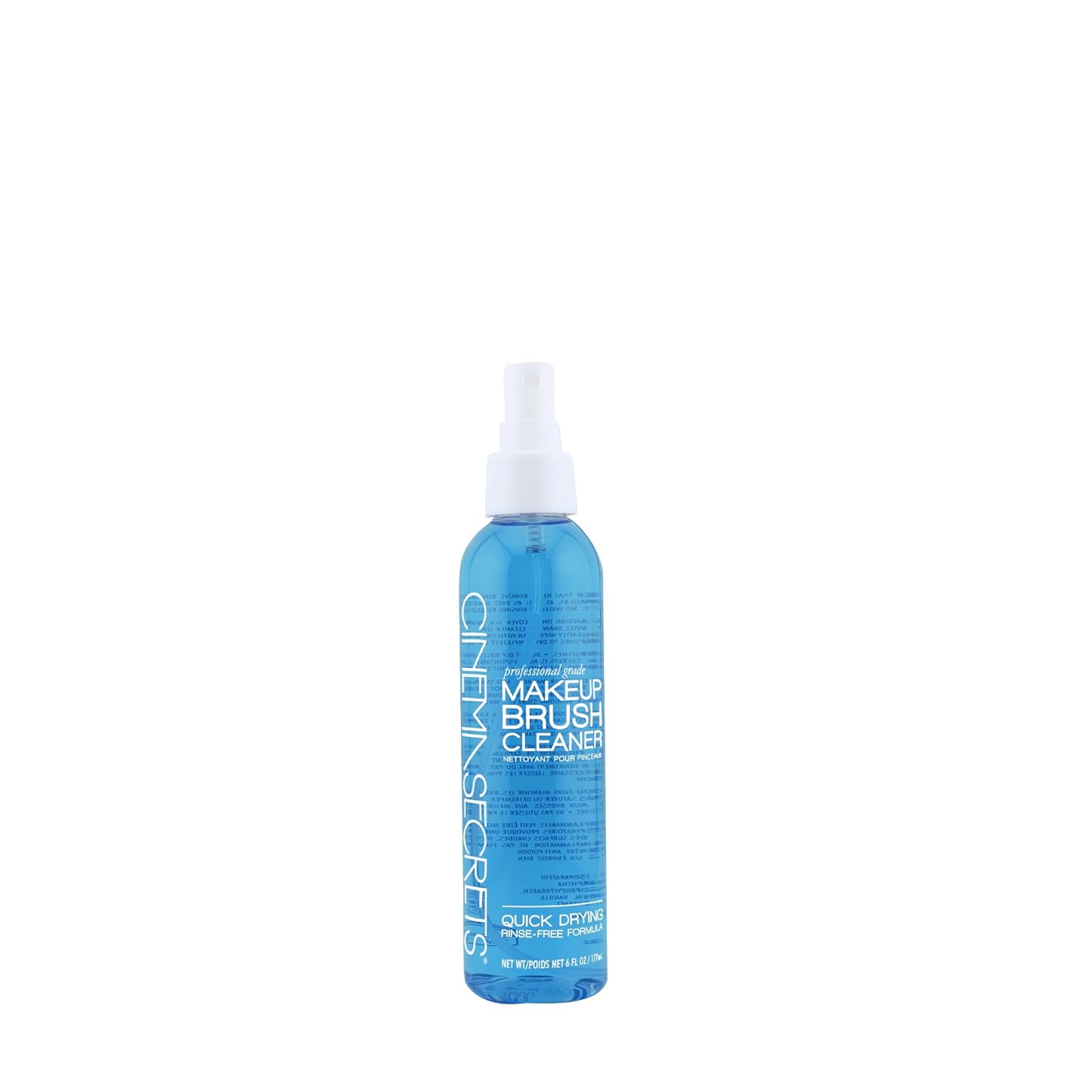 Cinema Secrets Original Blue Vanilla Makeup Brush Cleaner Spray - Professional Cleanser for Makeup Brushes - Quick-Drying, Rinse-Free Formula - Removes Stubborn Waterproof Make Up