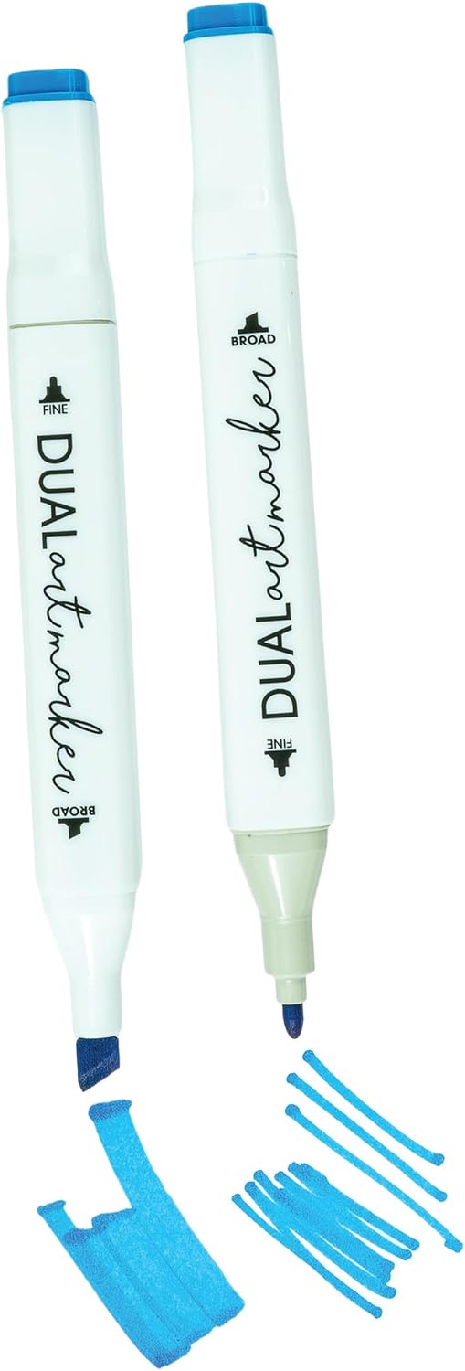 Raymon Gedde Brigh Dua Ti Marker Pac o 1 Set Permanen Ar Supplie wit Fin Chise Tip fo Drawing Coloring Illustration