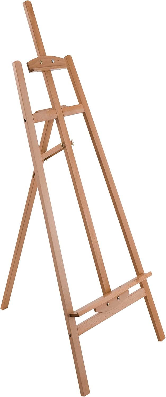 U.S Ar Suppl 56inc Hig Mediu A-Fram Woo Easel Lyr Styl Studi Ease Woode Artist Floo Stand Sturd Beechwood Adjustabl Heigh t 43inc Canva Painting Drawing Sig Displa Holder