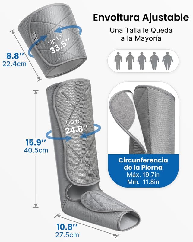 RENPH Le Compressio Massager Le Massage Cal Massage fo Circulatio an Pai Relief Effectiv fo Fathe Mothe Reduc Swelling Grey