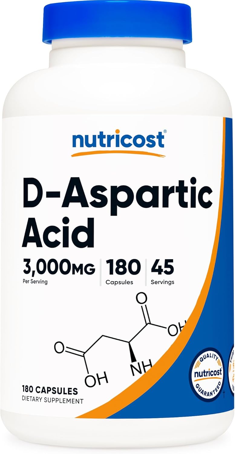 Nutricos D-Asparti Aci (DAA Capsule 3000m Pe Servin (18 Capsules Non-GMO