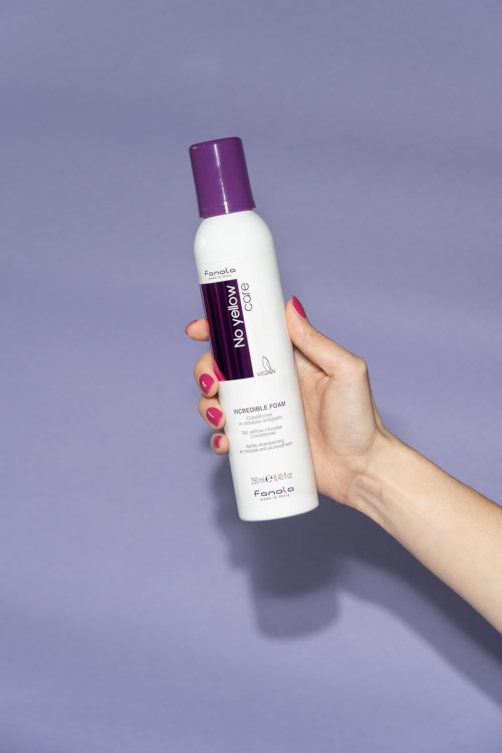 Fanol N Yello Incredibl Foa Purpl Hai Conditione Mouss Tone Wit Viole Pigment Remove Yello An Brassines O Bleached Blond O Highlighte Hai 8.4oz