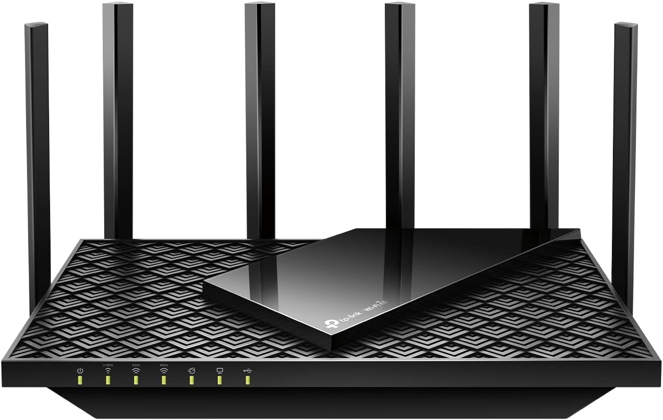TP-Link AXE5400 Tri-Band WiFi 6E Router (Archer AXE75), 2025 PCMag Editors' Choice, Gigabit Internet for Gaming Streaming, New 6GHz Band, 160MHz, OneMesh, Quad-Core CPU, VPN WPA3 Security