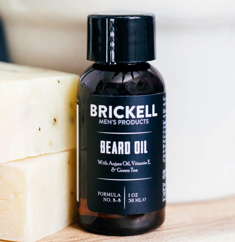 Brickel Men' Bear Oi fo Men Natura an Organi Arga an Jojob Oi t Strengthe an Softe Hair Ounce Scented