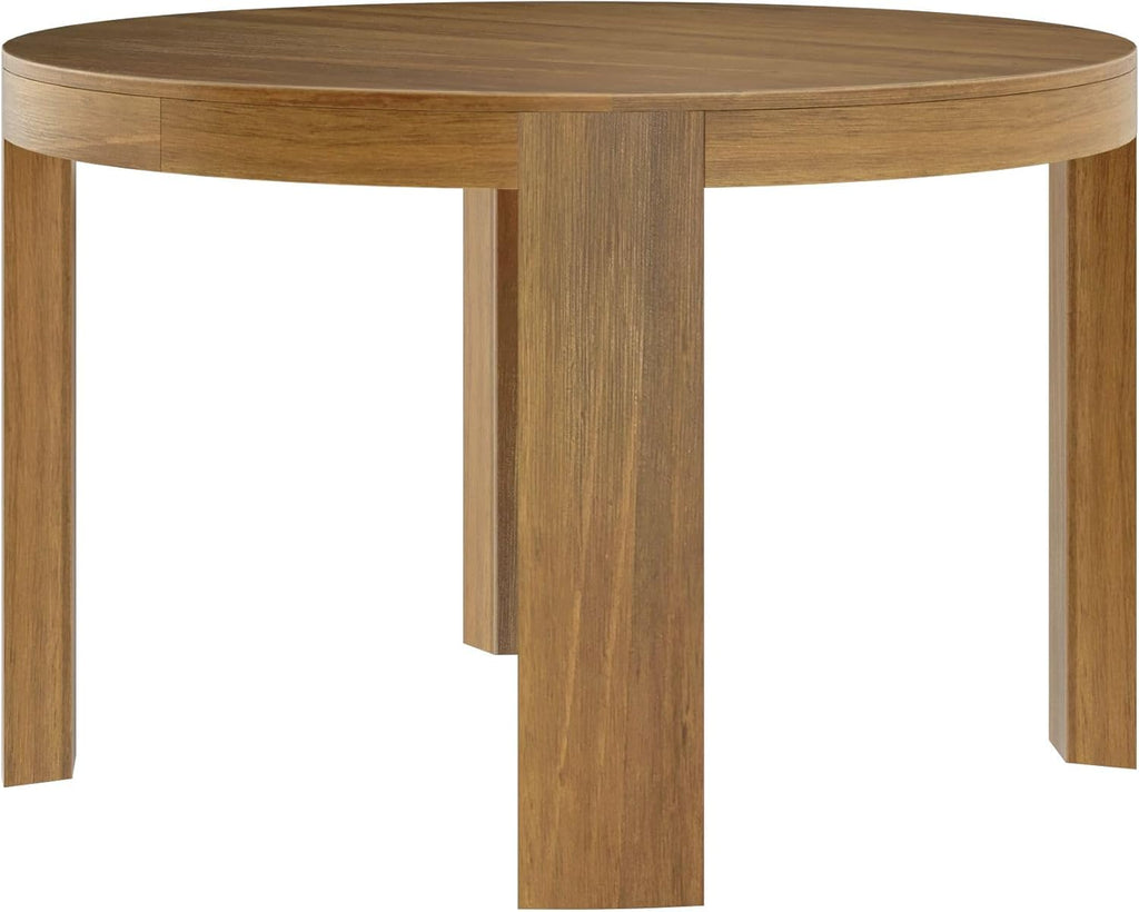 Plank+Bea Contou Roun Dinin Table 4 Inc Kitche Table Soli Woo Dinne Table Kitche Dinett Table Pecan