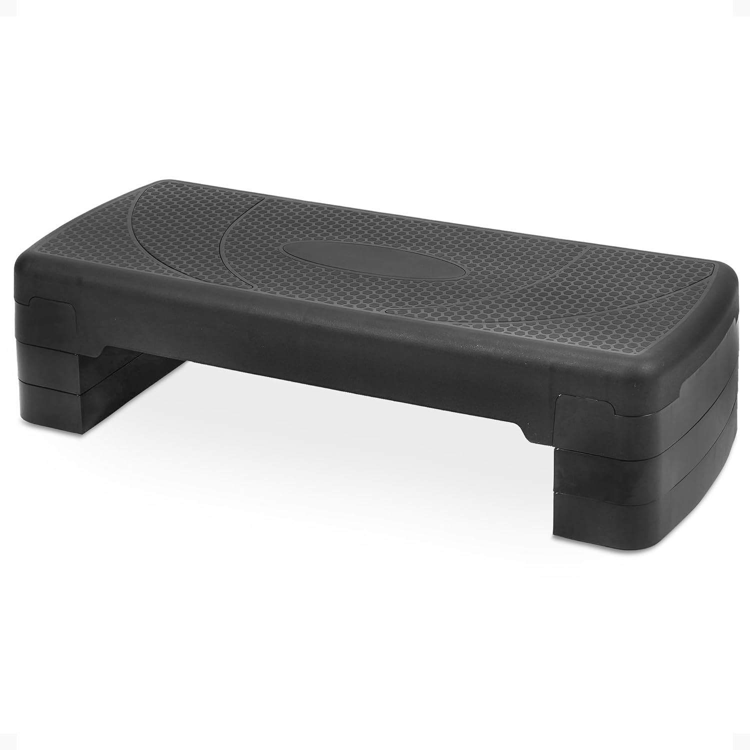BalanceFrom Aerobic Step Platform Trainer with Adjustable 3-Level Risers, 400 Pound Weight Capacity ¨C Non-Slip Exercise Stepper for Cardio, Strength, and Fitness Workouts at Home or Gym