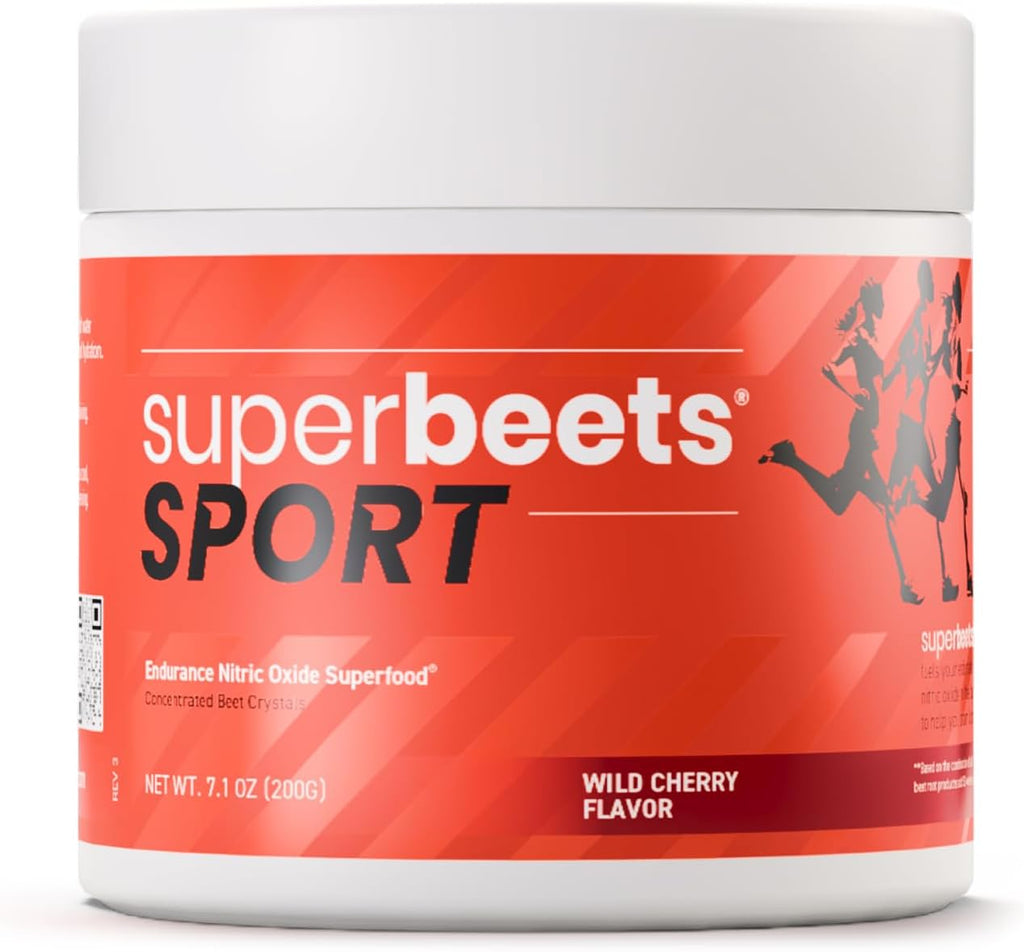 Humann SuperBeets Sport Endurance Pre Workout Powder, Nitric Oxide Supplement, NSF Certified, Stimulant Caffeine Free, Made with Beet Root, Wild Cherry, 20 Servings
