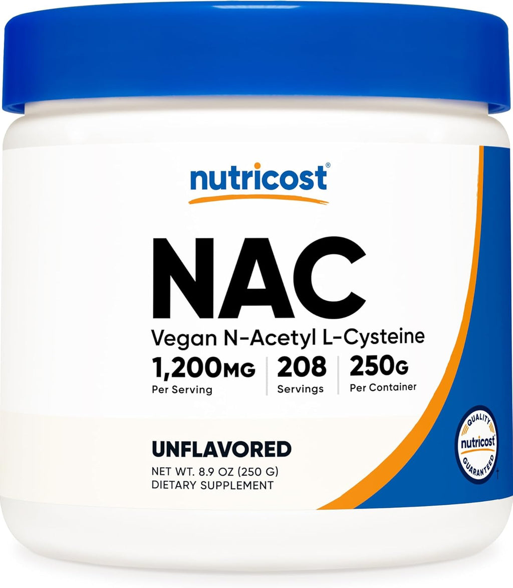 Nutricost N-Acetyl L-Cysteine (NAC) Powder 500 Grams - Vegan NAC, Non-GMO, Gluten Free
