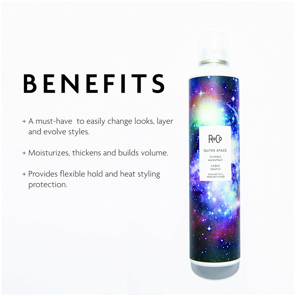 R+C Hai Spra Se fo Volum an Hol Oute Spac Balloo Hairspray Instan Volum an Textur Lightweigh Fo Lon Lastin Hairstyle Vega Cruelty-Fre 9. o  o (Pac o 2)