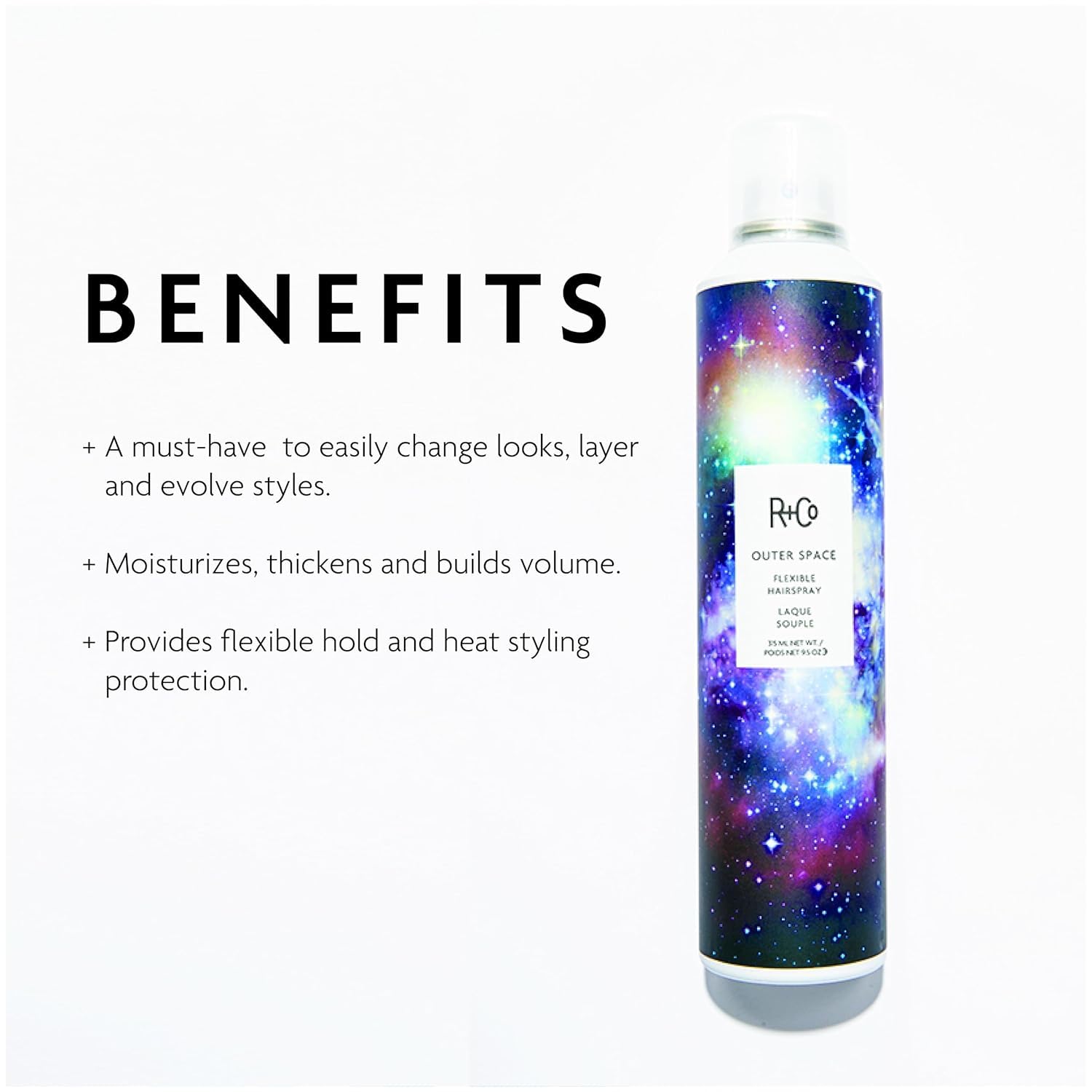 R+C Hai Spra Se fo Volum an Hol Oute Spac Balloo Hairspray Instan Volum an Textur Lightweigh Fo Lon Lastin Hairstyle Vega Cruelty-Fre 9. o  o (Pac o 2)