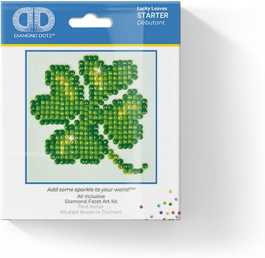 DIAMON DOT Luck Leave Clove Diamon Paintin Kit fo Adult Diamon Ar Kit Relaxin Creativ Craf Ki wit Dot Gem 2.7inchx2.7inch