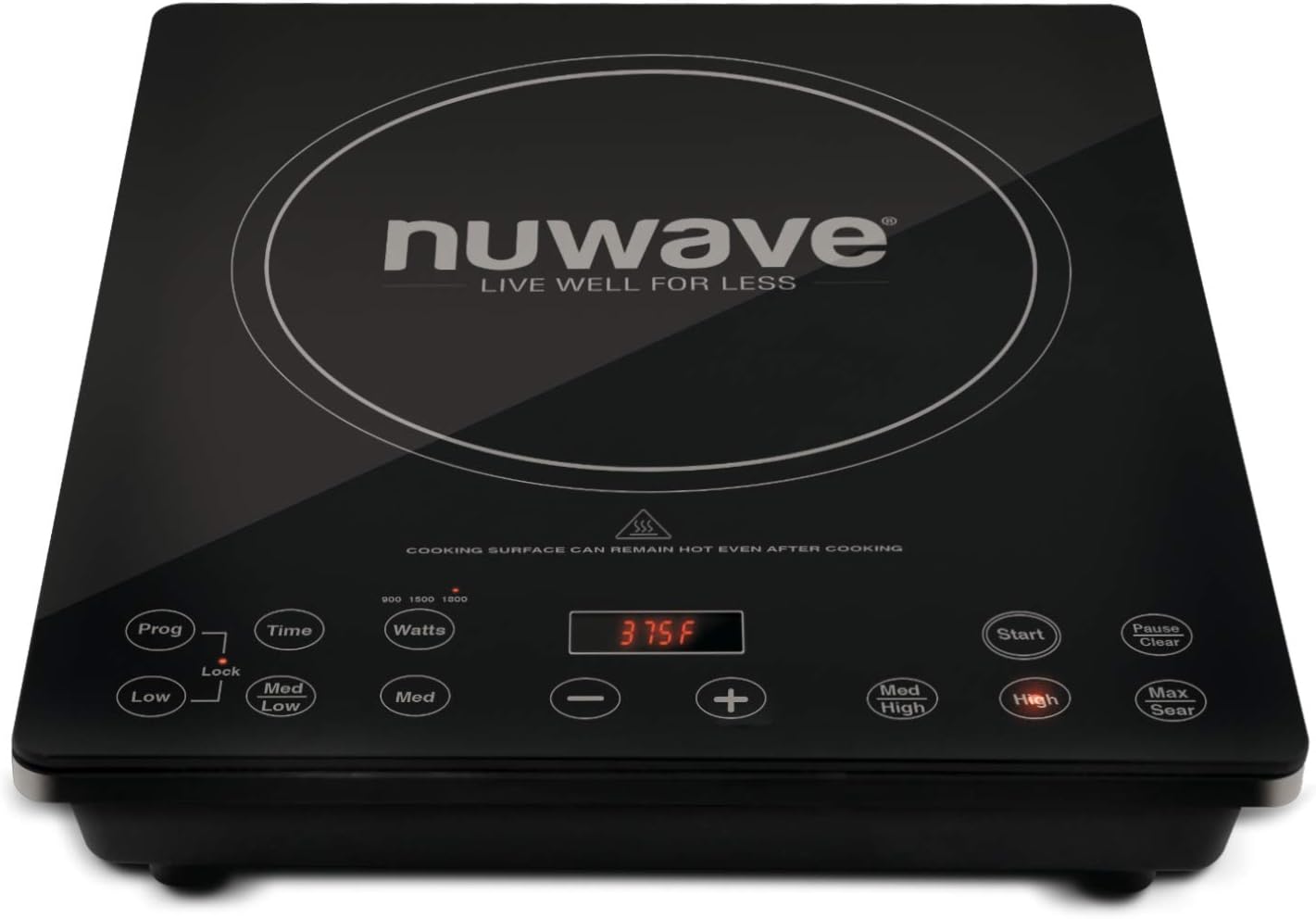 Pro Chef Induction Cooktop, NSF-Certified, Commercial-Grade, Portable, Powerful 1800W, Large 8¡± Heating Coil, 94 Temp Settings 100¡ãF - 575¡ãF in 5¡ãF, Shatter-Proof Ceramic Glass Surface