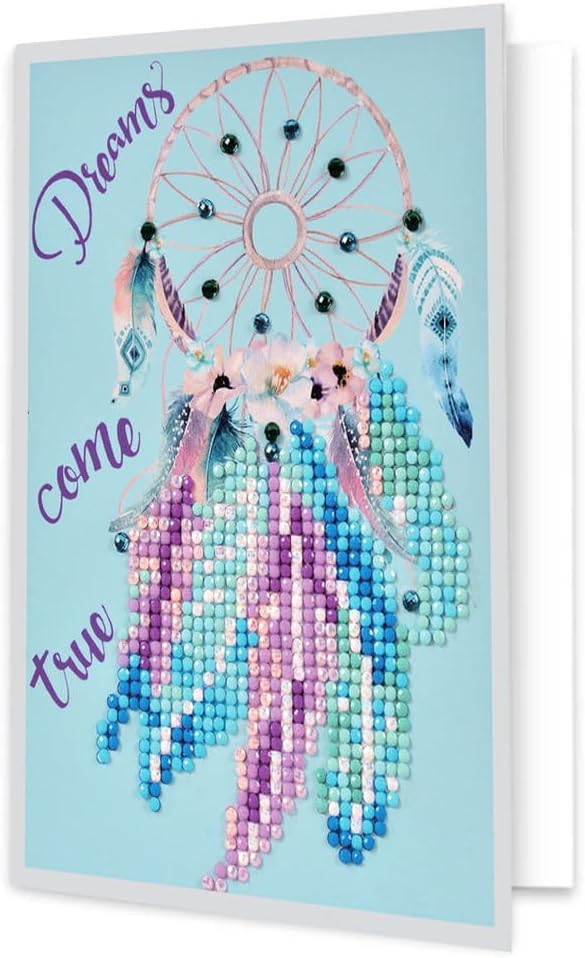 DIAMON DOT Dream Com Tru Diamon Ar Cards Handmad Diamon Paintin Card Kit Handmad Greetin Card Kit fo Than Yo Note an Specia Occasions