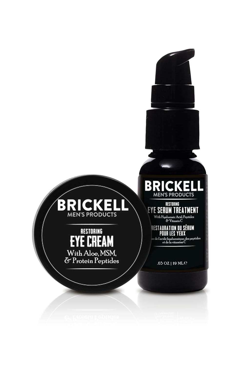Brickel Men' Restorin Ey Routin fo Men Ey Crea an Seru fo Men Natura an Organic Unscented Men' Ski Car Gif Set