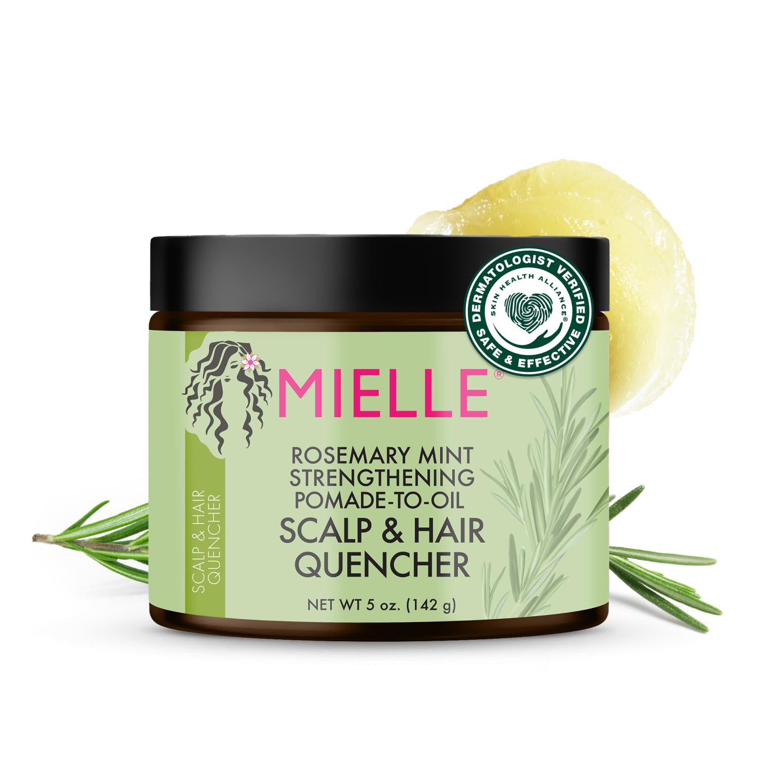 Miell Organic Rosemar Min Hai Pomad fo Wome Me Conditionin Natura Hai Moisturize t Quenc th Scalp Loc i Wav Patterns Ad Shin Hel Protec Agains Drynes ( oz)
