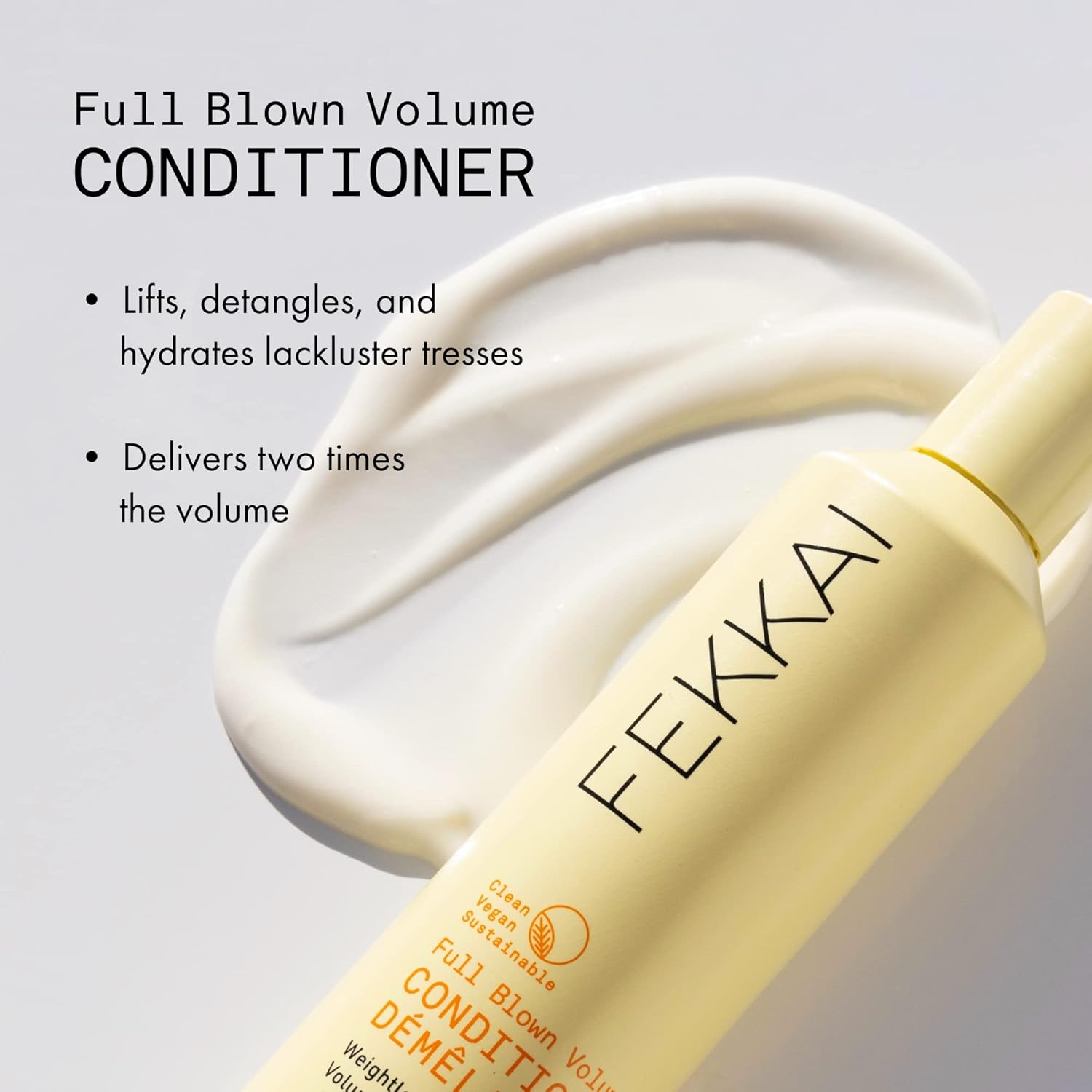 FEKKA Ful Blow Volum Shampo ( oz Conditione ( oz Add Lif Bod fo Lastin Volum Fo Fin o Fla Hai Vegan Cruelty-Free