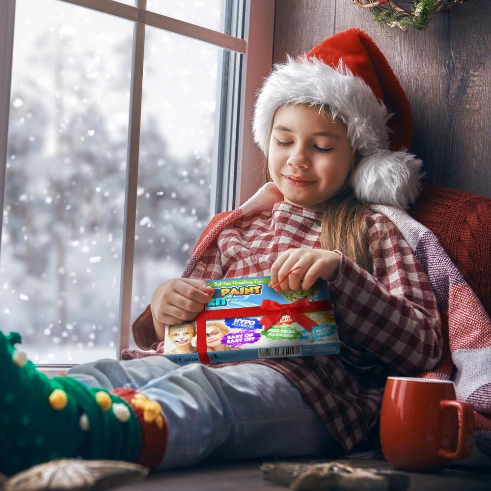 Desir Delux Fac Paintin Ki fo Kid 1 Color o Non-Toxic Eas t Us an Hypoallergeni Makeu Fac Pain Professiona Hallowee Makeu Kit Birthda Activitie fo Kid Party