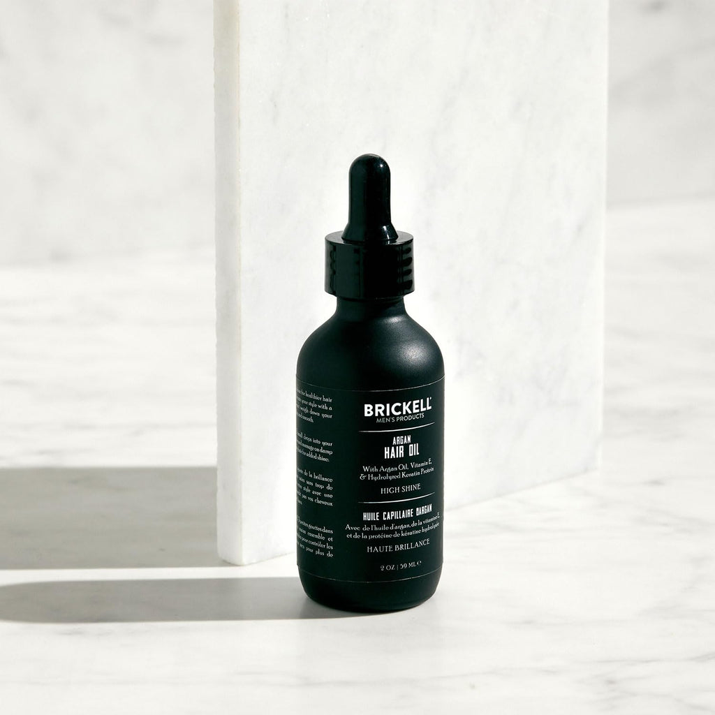 Brickel Men' Arga Oi fo Hair Natura an Organi Hai Oi Fo Men Lightweigh Hai Treatment Ounce Scented