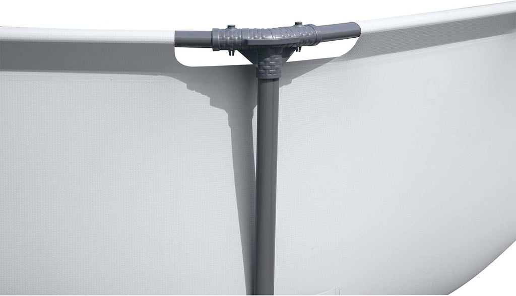 Steel Pro MAX 10' x 30inch Above Ground Pool, Round Metal Frame Outdoor Swimming Pool Set with Filter Pump and Cartridge, Gray