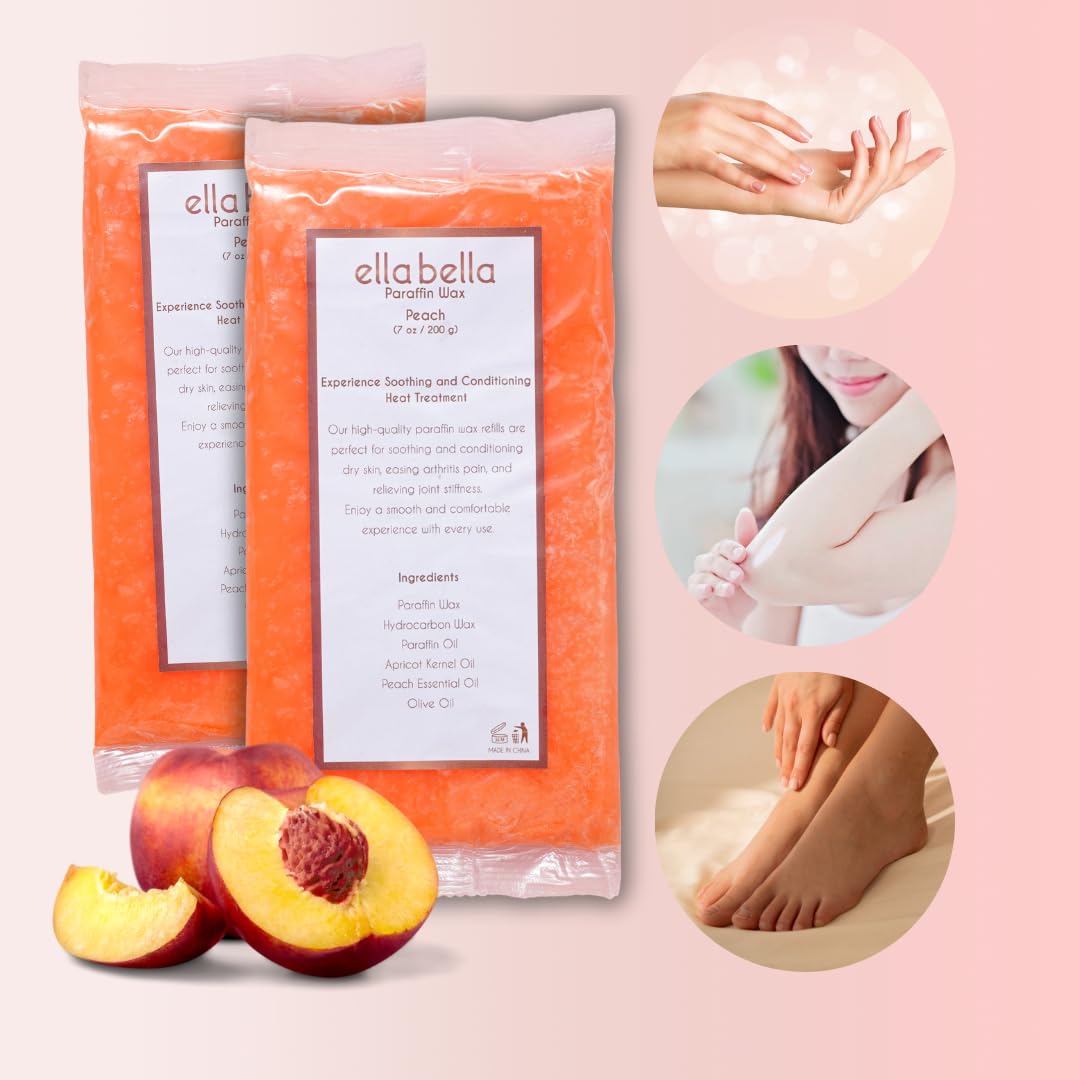 ELLA BELLA Paraffin Wax Refill Lavender • Therapeutic Hand Foot Wax for Paraffin Bath • Deep Moisturizing Soothing Relief • Compatible with our Wax Machine