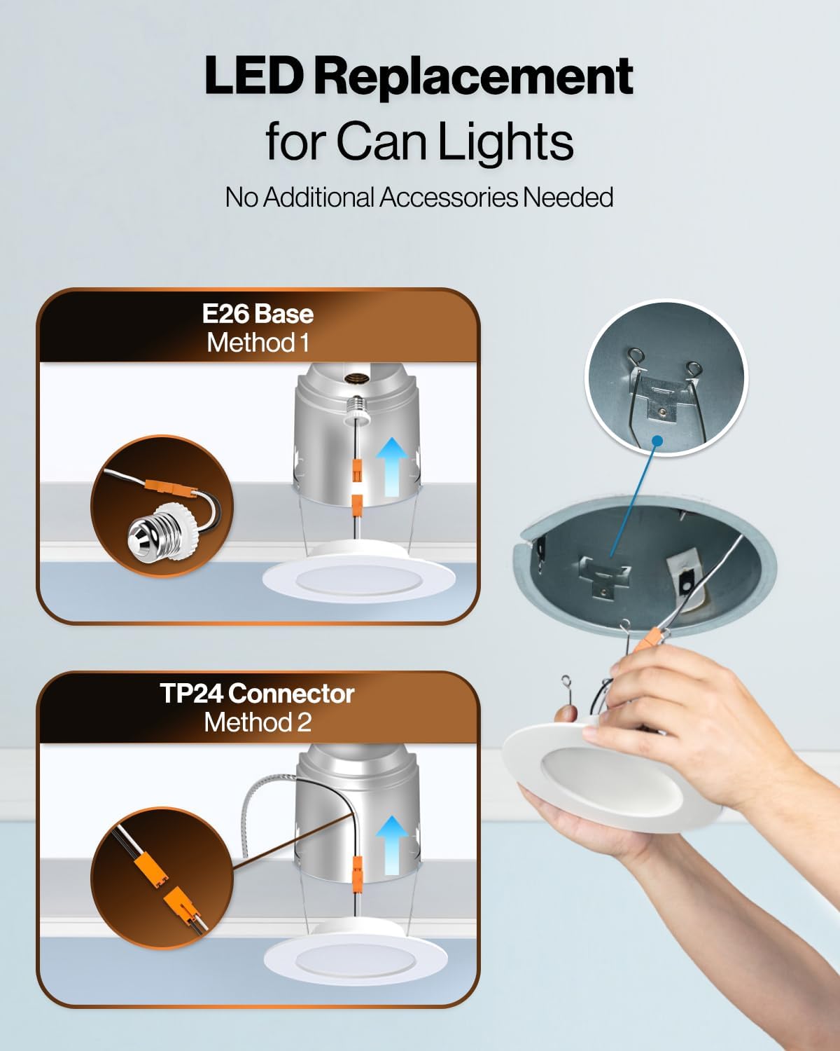 Sunco 96 Pack 6 Inch Recessed Light with Night Light, LED Can Lights Retrofit Lighting, 1000 LM, 12W, Selectable CCT 2700K/3000K/4000K/5000K/6000K, Dimmable, Damp Rated ETL