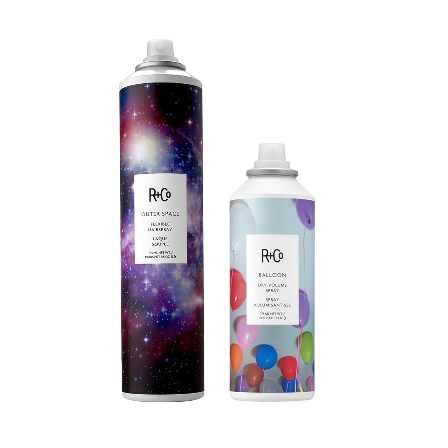 R+C Hai Spra Se fo Volum an Hol Oute Spac Balloo Hairspray Instan Volum an Textur Lightweigh Fo Lon Lastin Hairstyle Vega Cruelty-Fre 9. o  o (Pac o 2)