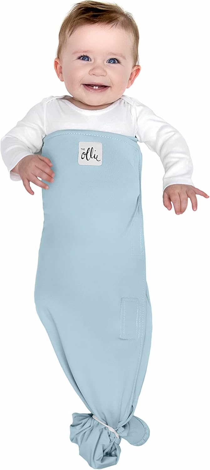 Th Olli Swaddl Bundl  Slee Swaddle fo Babie Breathable Moisture-Wickin Fabri t Preven Overheatin Soft Adjustabl Fi Idea fo Newborn (Sk Stone)