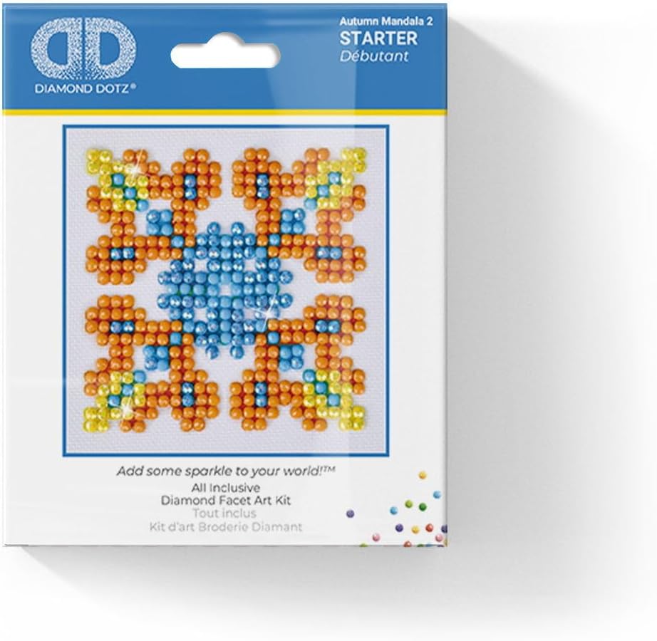 DIAMON DOT Autum Mandal Patter Diamon Paintin Kit fo Adult Diamon Ar Kit Relaxin Creativ Craf Ki wit Dot Gem 3inchx3inch