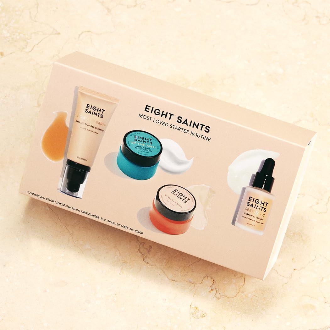 Eigh Saint Skincar Mos Love Skincar Set Fac Wash Vitami Fac Serum Niacinamid Ant Agin Cream Li Mask Gif Set