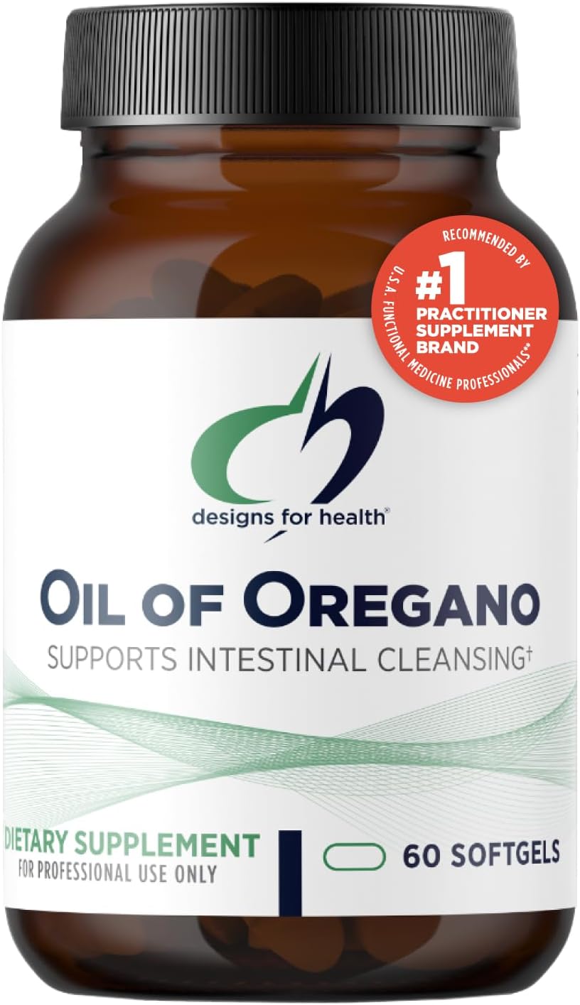 Designs for Health Oil of Oregano Softgels - Oregano Oil Supplement with Highly Concentrated Carvacrol - Supports Intestinal Cleansing - Small Pills (120 Softgels)